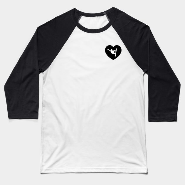 Snowboarding Love | I Heart... Baseball T-Shirt by gillianembers